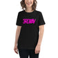 3RD WAV - HOT PINK/BLACK Women's Relaxed T-Shirt